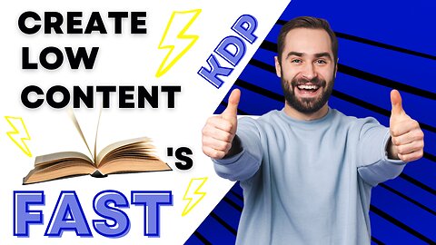 How To Create Low Content Books FAST For Your KDP Account