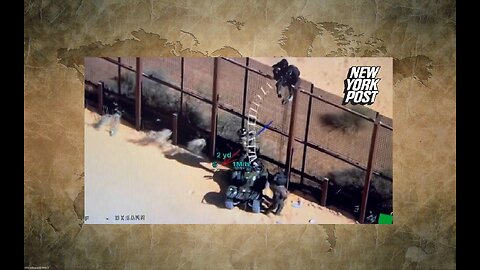Illegal invaders pelt Border Patrol agents with sand, water bottles while trying to climb wall into Texas