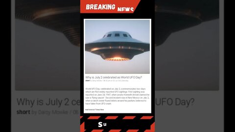 Why is July 2 celebrated as World UFO Day? #shorts #news
