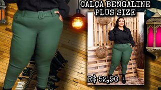 🛑 CALÇA BENGALINE PLUS SIZE TENDÊNCIA FEMININA