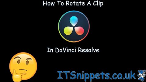 How To Rotate A Clip In DaVinci Resolve (@youtube, @ytcreators)