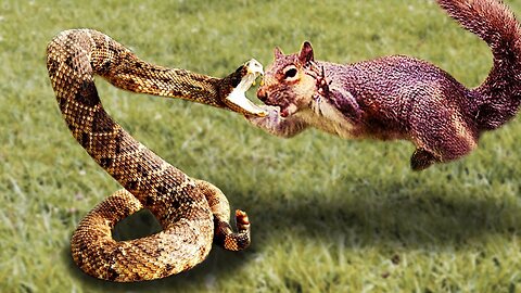 squirrel and snake fight