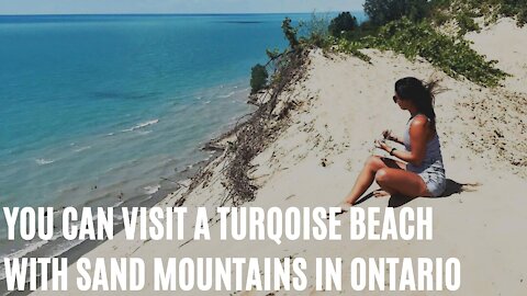 You Can Visit A Turquoise Beach Surrounded By Towering Sand Mountains In Ontario