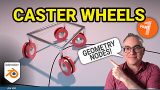 100% Simulation Nodes Caster Wheels (1/2) Blender Geometry Nodes Tutorial