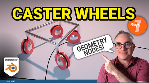 100% Simulation Nodes Caster Wheels (1/2) Blender Geometry Nodes Tutorial