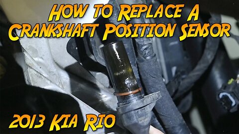 How to Replace a Crankshaft Position Sensor, 2013 Kia Rio (P0335, P0336). Very detailed directions.