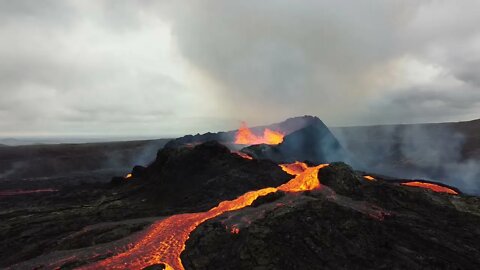 Volcano Iceland Eruption Fagradalsfjall 🌋🌋 - Drone - Canon Mark IV