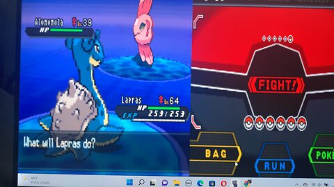Lapras VS Alomomola Pokémon Black 2 (Trainer Battle)