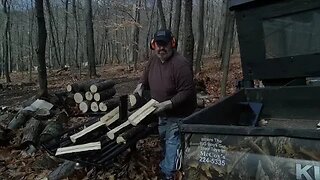 Gathering Oak,Maple & Hickory To Smoke Our Pork #farmsteading #farmlife #ruggedmade #smokedmeat