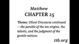 Matthew Chapter 25 (Bible Study)