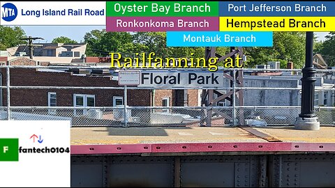 Train action at Floral Park Station: Featuring the Montauk and Port Jefferson diesel trains