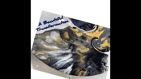 A Beautiful Transformation ~ Fluid Art Dutch Pour Tutorial ~ Abstract Art in Black, White and Gold
