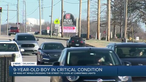 9-year-old boy in critical condition