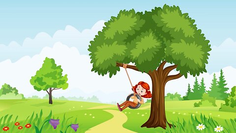 Morning Classroom Music For Children! Relaxing Background Music! Girl Swinging! Sway! Birds Chirping