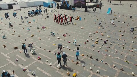 Colombia_ A toy installation to protest against high rates of child sexual abuse