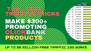 Top 3 Free Traffics To MAKE $300+ Per Day In Affiliate Marketing, Free Traffic, ClickBank