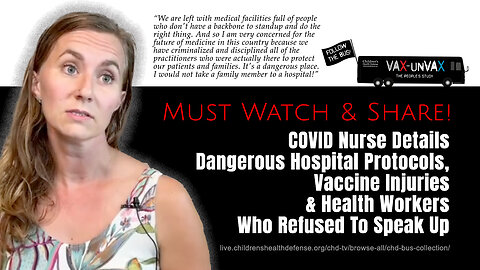 COVID Nurse: Dangerous Hospital Protocols, Vaccine Injuries & Health Workers Who Refused To Speak Up