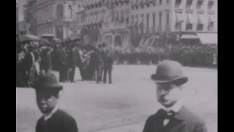 1899 Police Parade in New York City: Filmed at 14th and Broadway