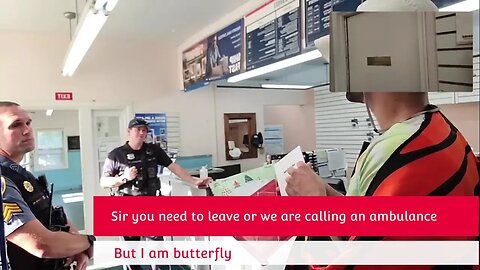 Butterfly boy gets trespassed from the post office