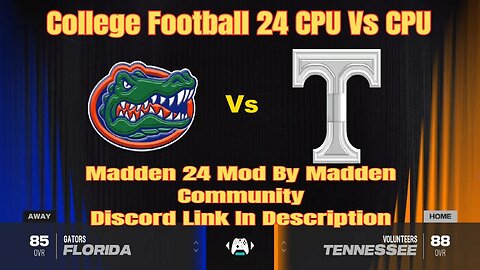 College Football 24 Flordia Gators Vs Tennessee Volunteers CFB Mod