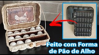 Como Fazer Artesanato - Porta Ovos Feito com Formas de Pão de Alho - [Diy Artesanato]