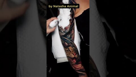 Stunning Tattoo by Natasha Animal #shorts #tattoos #inked #youtubeshorts