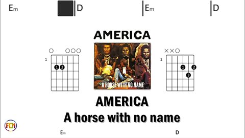 AMERICA A horse with no name - (Chords & Lyrics like a Karaoke) HD