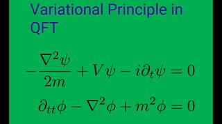 Variational Principle in quantum field theory