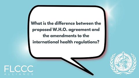 What is the difference between the proposed W.H.O. agreement and the amendments to the international health regulations?