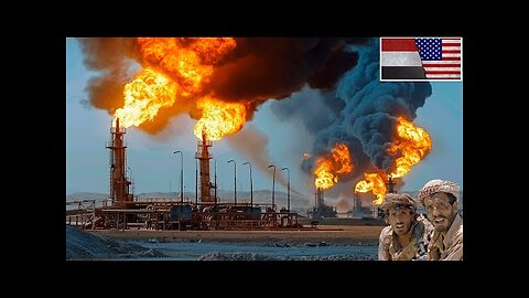 US APACHES RAIN FIRE ON HOUTHI OIL! Yemen refinery attack burns millions of liters of Tehran's oil!
