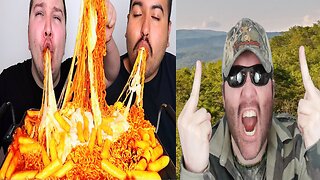 The Best Spicy Cheesy Rice Cakes We've Ever Made - Mukbang & Recipe (Nikocado Avocado) - Reaction! (BBT)