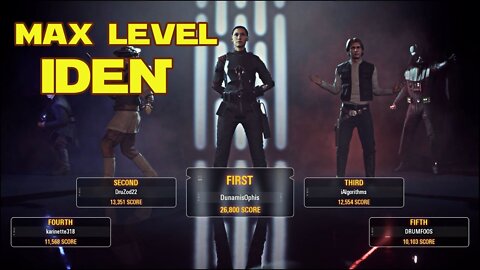 Star Wars Battlefront II MAX Level Iden 26,800 Score 29 Eliminations - DunamisOphis -UT2004 Orbital2