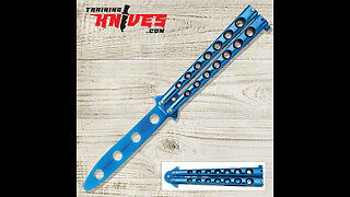 Black Legion Blue Titanium Balisong Butterfly Trainer BV430