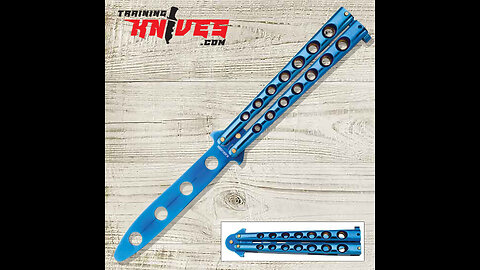 Black Legion Blue Titanium Balisong Butterfly Trainer BV430