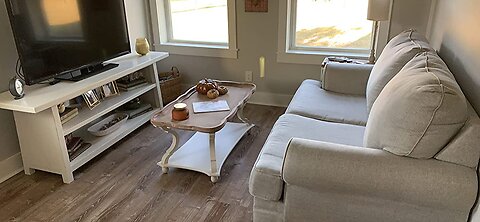 COZAYH Rustic Farmhouse Cottagecore Coffee Table, Natural Tray Top Sofa Table for Family, Dinni...