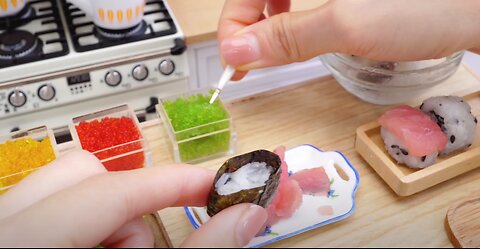 SATISFYING I ASMR Miniature Sushi