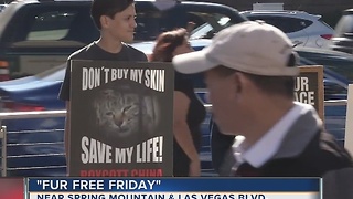 Animal rights activists hold anti-fur rally on Las Vegas Strip