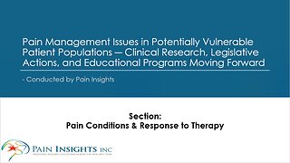 Patients Experiencing Suboptimal Response to Pain Therapy