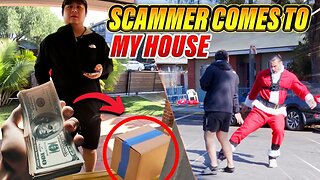 SCAMMER CAME TO MY HOUSE TO ROB ME [INSTANT REGRET]