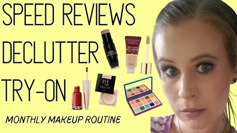 SPEED REVIEWS • DECLUTTER • TRY-ON | monthly makeup routine | melissajackson07