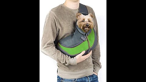 JANKS Pet Sling Carrier, Small Dog Cat Carrier Sling Hands-Free Pet Puppy Outdoor Travel Bag To...