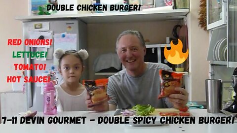 7-11 Devin Gourmet w/Delphi - Double Spicy Chicken w/Onions/lettuce/tomato/...