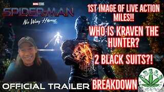 SPIDER-MAN NO WAY HOME TRAILER BREAKDOWN - 1ST LIVE ACTION MILES MORALES! WHO IS KRAVEN THE HUNTER??