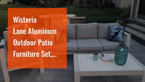 Wisteria Lane Aluminum Outdoor Patio Furniture Set, Modern Patio Conversation Sets, Outdoor Sec...