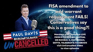 FISA amendment to add warrant requirement FAILS! Conservatives say this is a good thing?!