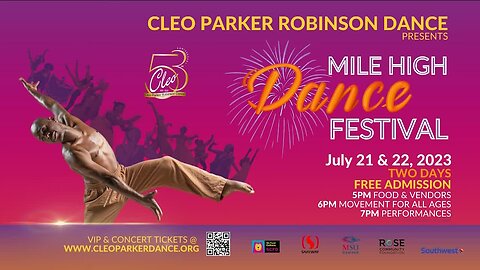 Free Admission July 21st & 22nd // Mile High Dance Festival