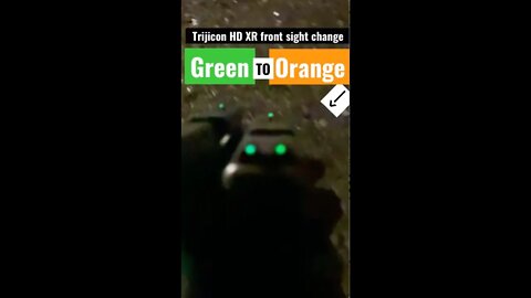 Trijicon Glock Night Sight Changes Green to Orange on HD XR Glock 19 Night Sights #shorts