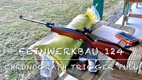 Feinwerkbau 124 first groups, chronograph testing, trigger pull testing. What a great rifle!