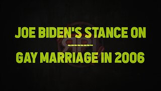 Joe Biden on gay marriage in 2006