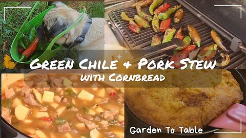 Green Chile & Pork Stew (with Cornbread)